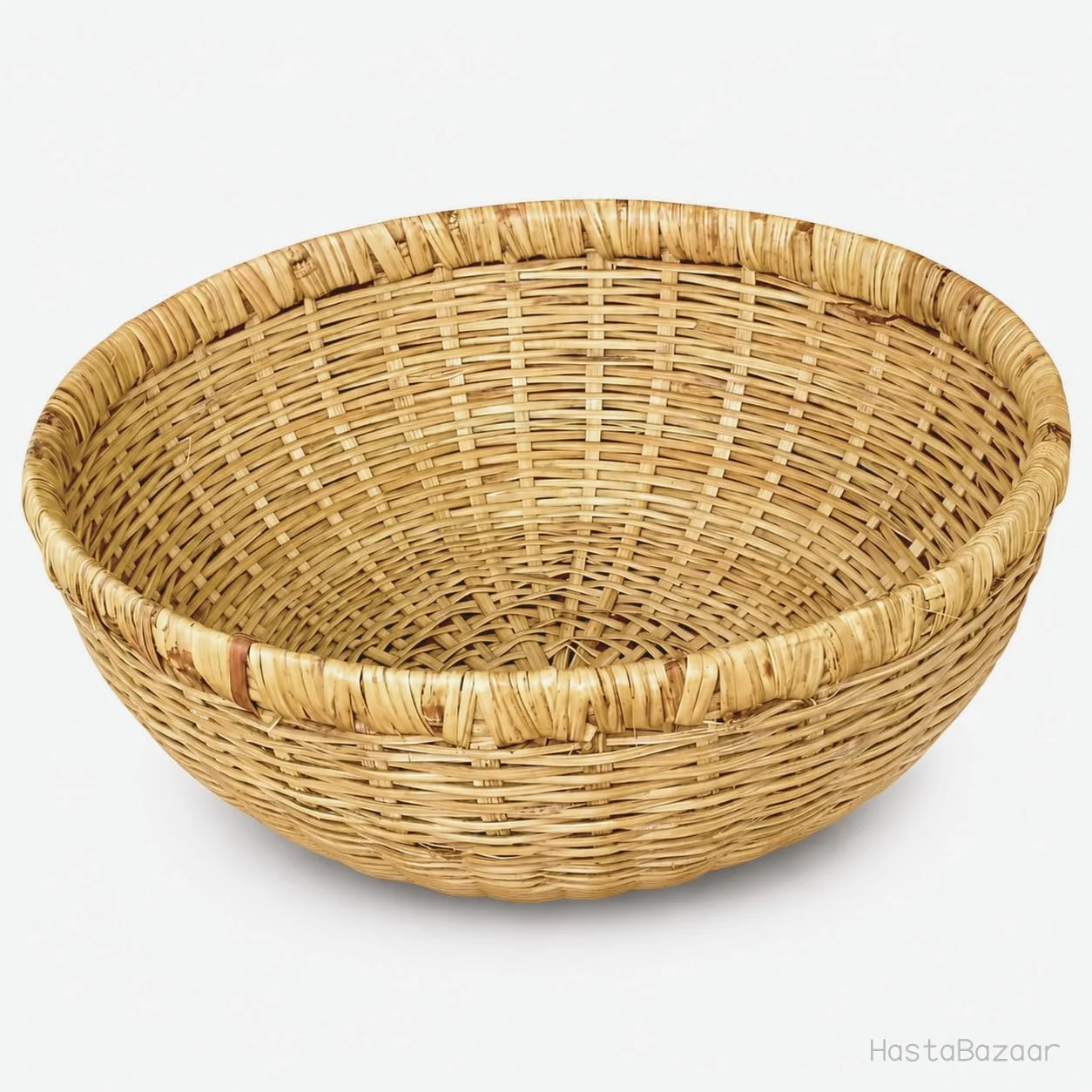 ECOLIA Light-Brown Bamboo Fruit Basket